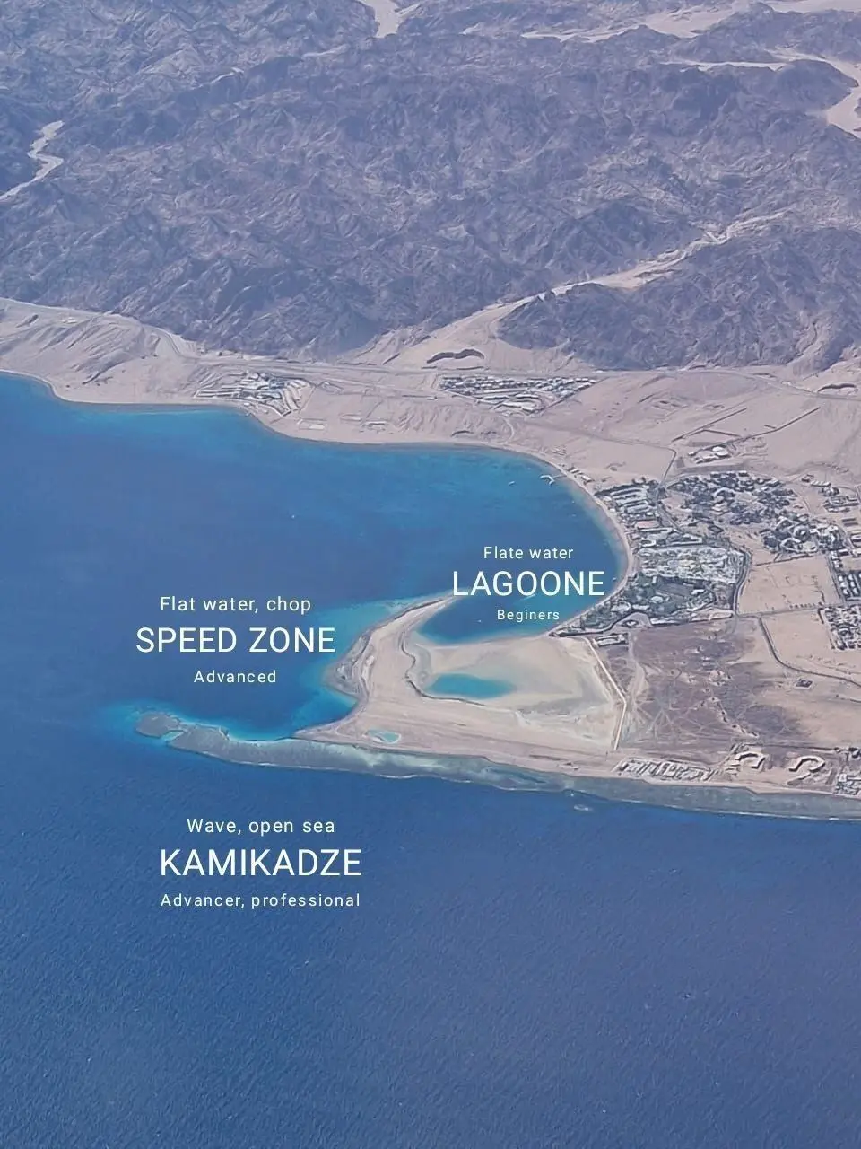 The training lagoon in Dahab