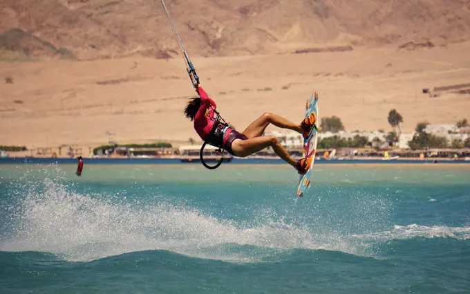Riding with a kite